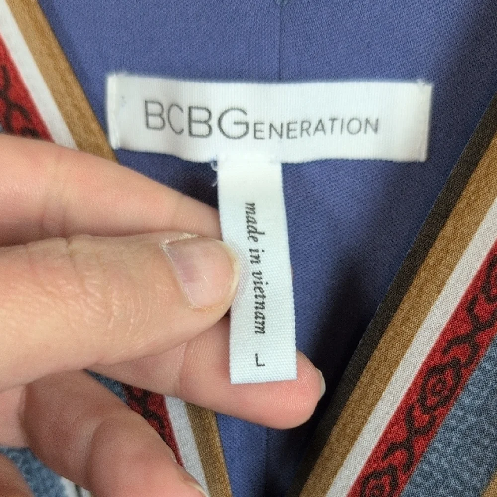 BCBGeneration Strapless‎ Dress with Colorful Stripes